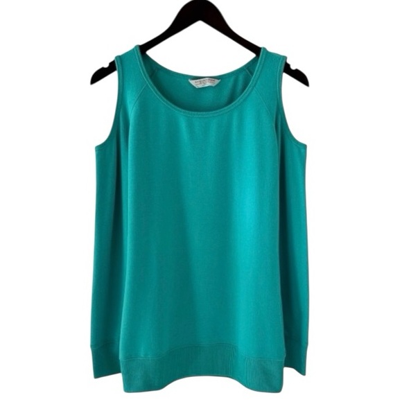 Boston Proper Seafoam Green Long Sleeve Cold Shoulder Sweatshirt Size Small - Picture 1 of 5